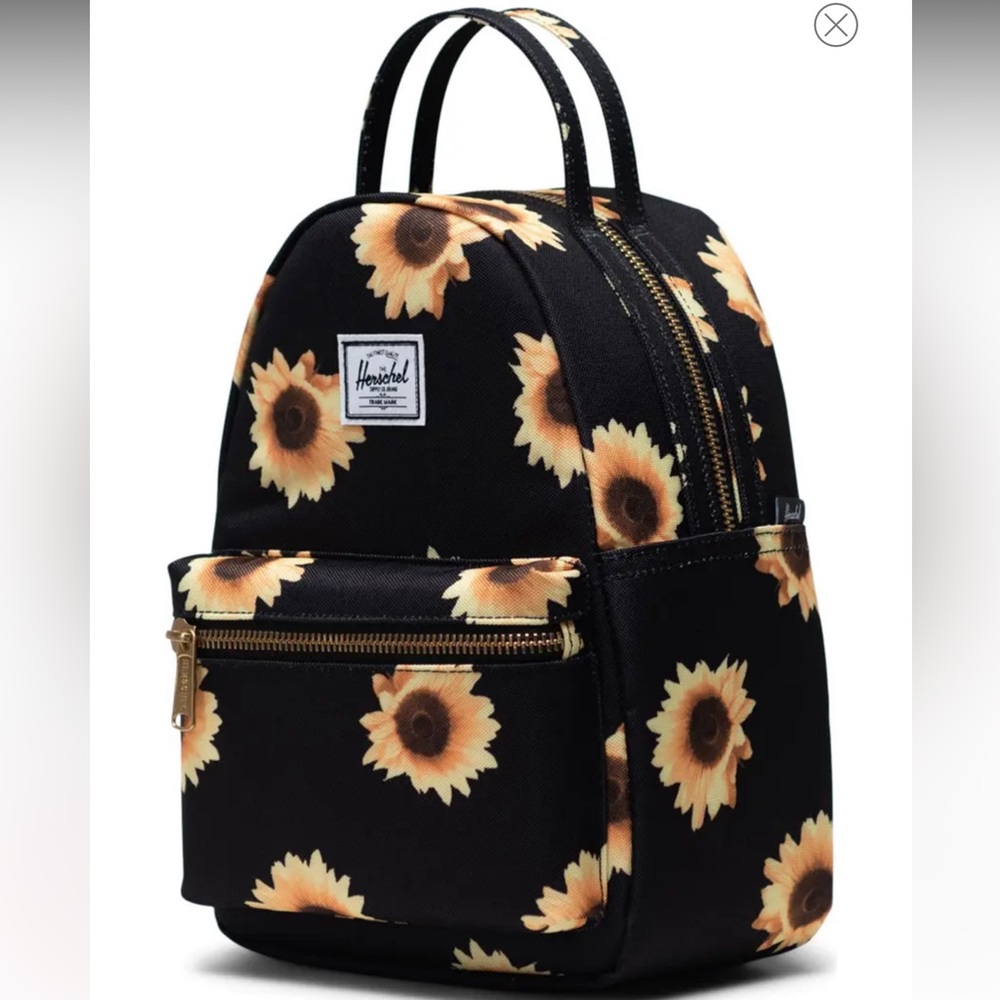 NWT! Herschel Supply Company Nova Mini Sunflower Field